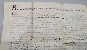 PERGAMENT, 2 st, 1700-tal.