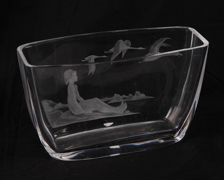 VAS, glas, Sven Palmqvist, Orrefors, sign.