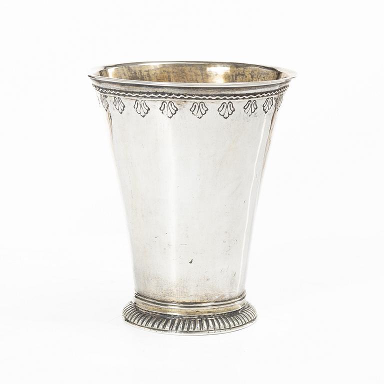 A Swedish silver beaker, late 18th century, possibly H Scharén, Marstrand.
