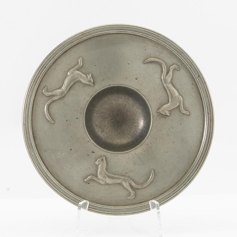 Firma Svenskt Tenn, a pewter ashtray, Stockholm 1927, model "A 307", probably by Estrid Ericson or Nils Fougstedt.