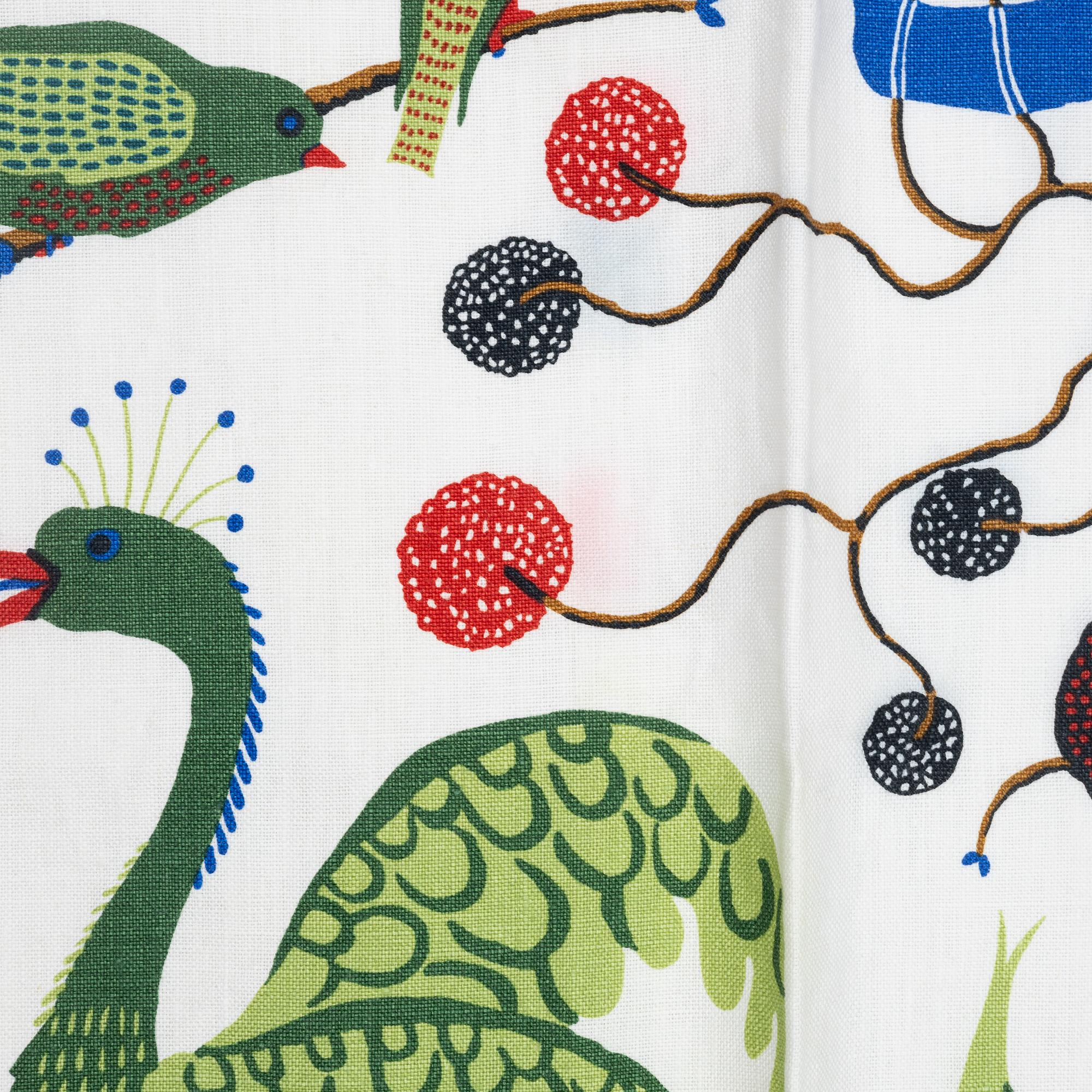 Josef Frank, curtains, a pair, "Green Birds", Svenskt Tenn.
