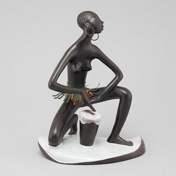 A stoneware figurine from Anzengruber in Austria, around the mid 20th century.