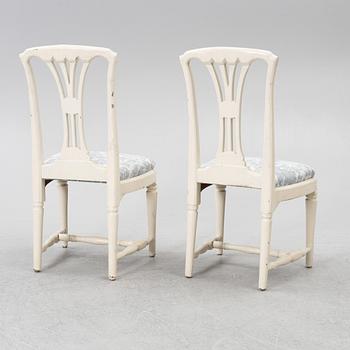 A pair of Gustavian chairs, end of the 178th century,