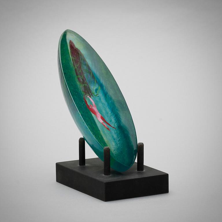 SKULPTUR, glas, Bertil Vallien, Kosta Boda. Sign. 1900-talets andra hälft.