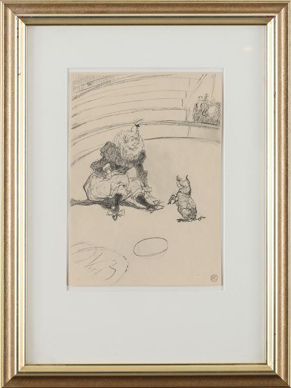 HENRI DE TOULOUSE-LAUTREC, efter, mapp med 17 st litografier, "Au Cirque", Librarie de France, 1900-tal.