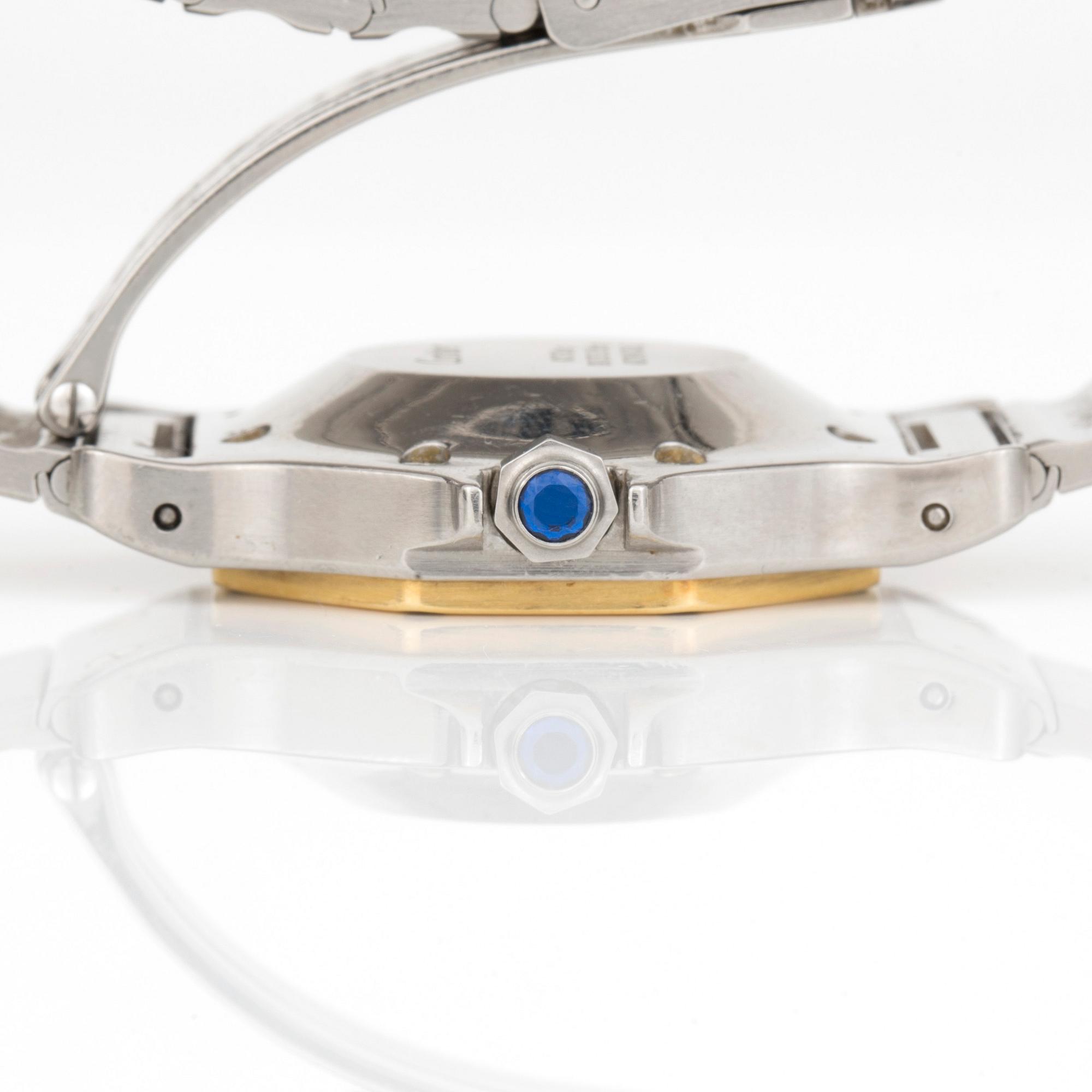 ARMBANDSUR, Santos de Cartier, stål och förgyllt stål.