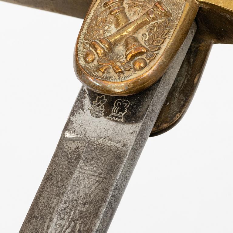 Sabel, tysk, för officer, 1800-talets slut, med balja.