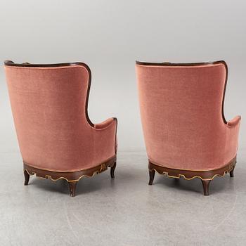 FÅTÖLJER, ett par, 1930-tal.