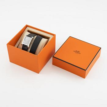 Hermès, Paris, Heure H, armbandsur, 26 x 26 (35) mm.