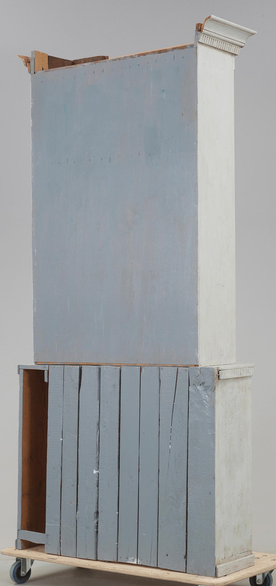 SKÅP, allmoge, gustaviansk stil, 1800-tal.