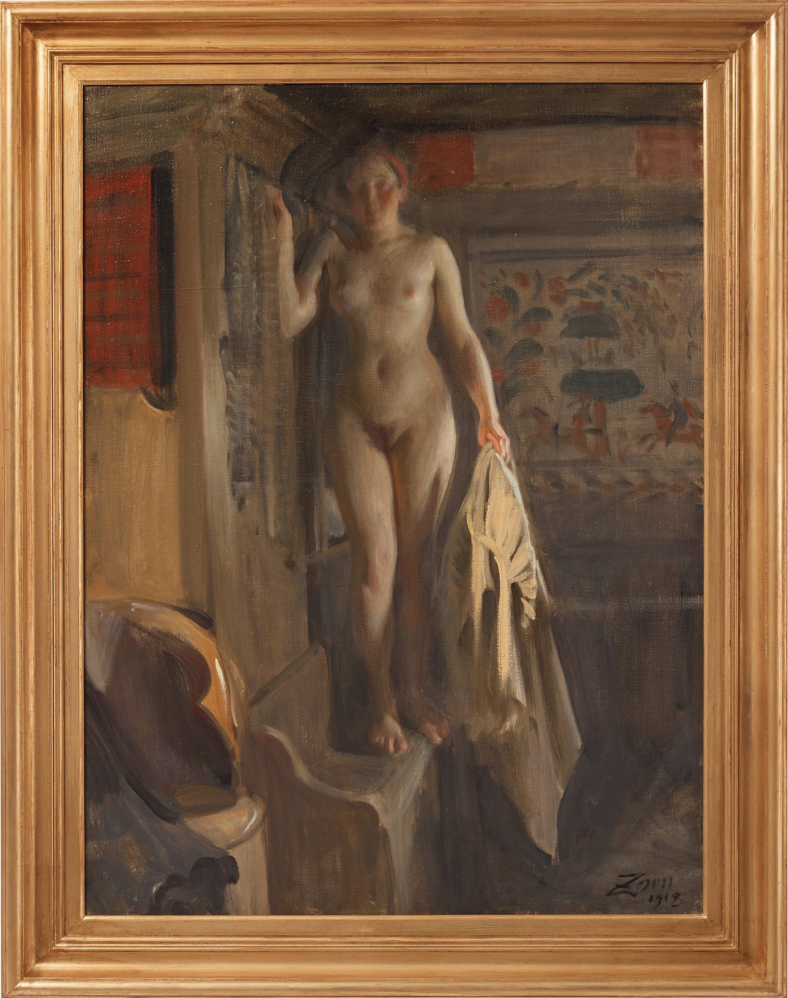 Anders Zorn, "Kuvåsängen".