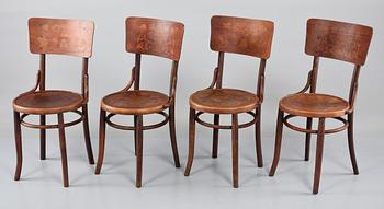 STOLAR, 4 st, Thonet, Mundus, Mellaneuropa, 1900-talets första hälft.