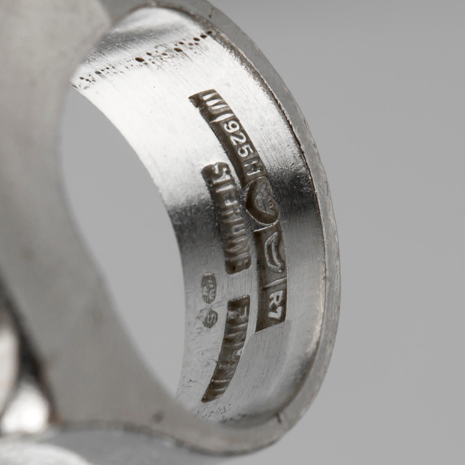 RING, sterlingsilver, Lapponia, Finland, 1970. Vikt ca 9,5 g.