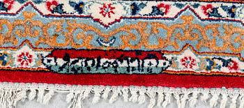 Keshan semi-antique rug, approximately 388x311 cm.