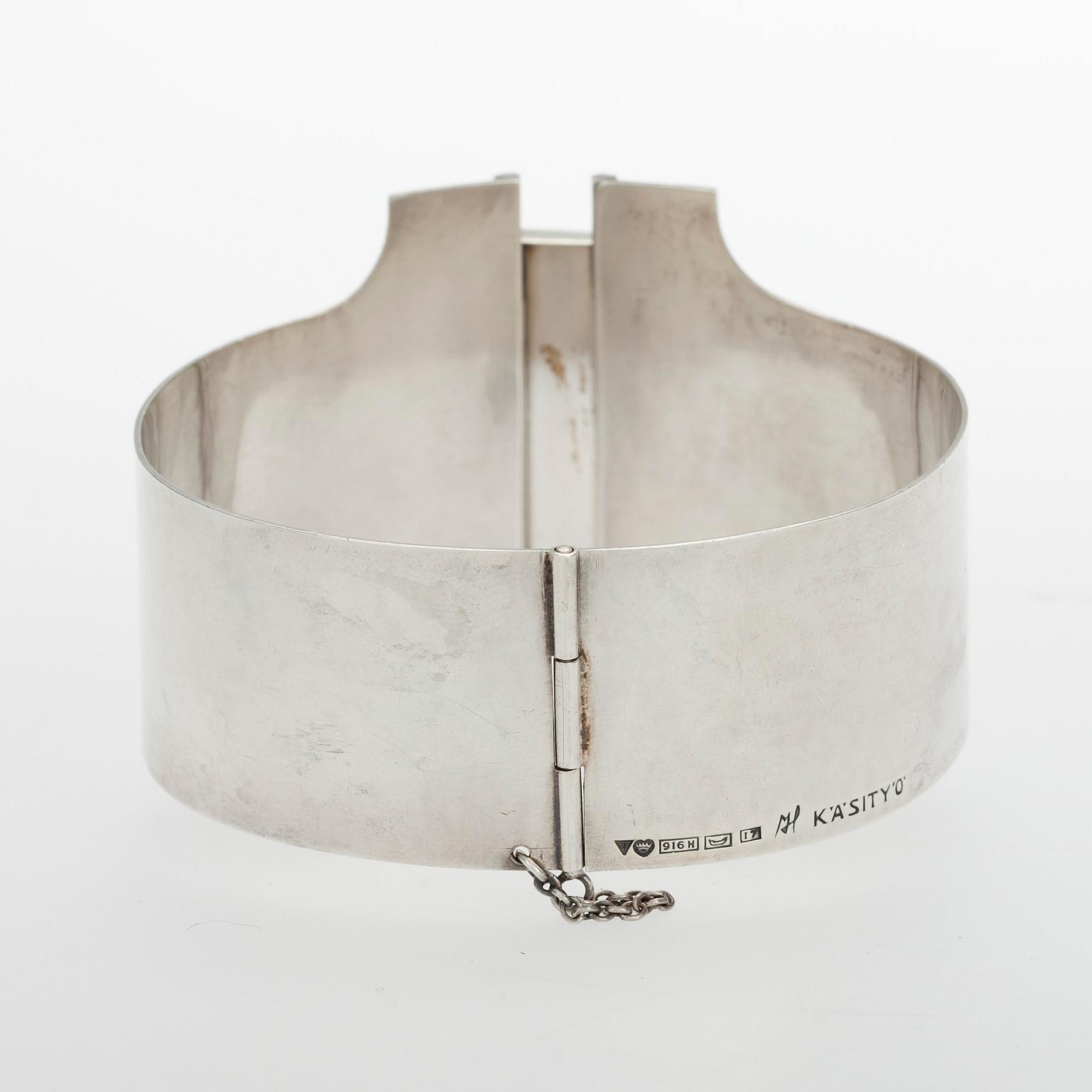 Mauno Honkanen, BRACELET, silver, snow quartz, Mauno Honkanen, Tillander 1962.
