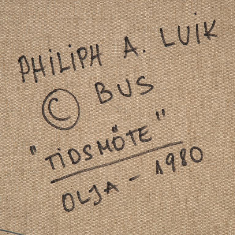 Arvo Philiph Luik, oil on canvas, signed. Signed and dated 1980 verso.