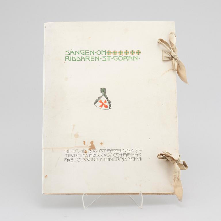 and ARVID AUGUST AFZELIUS, original manuscript and five watercolors, 1907.