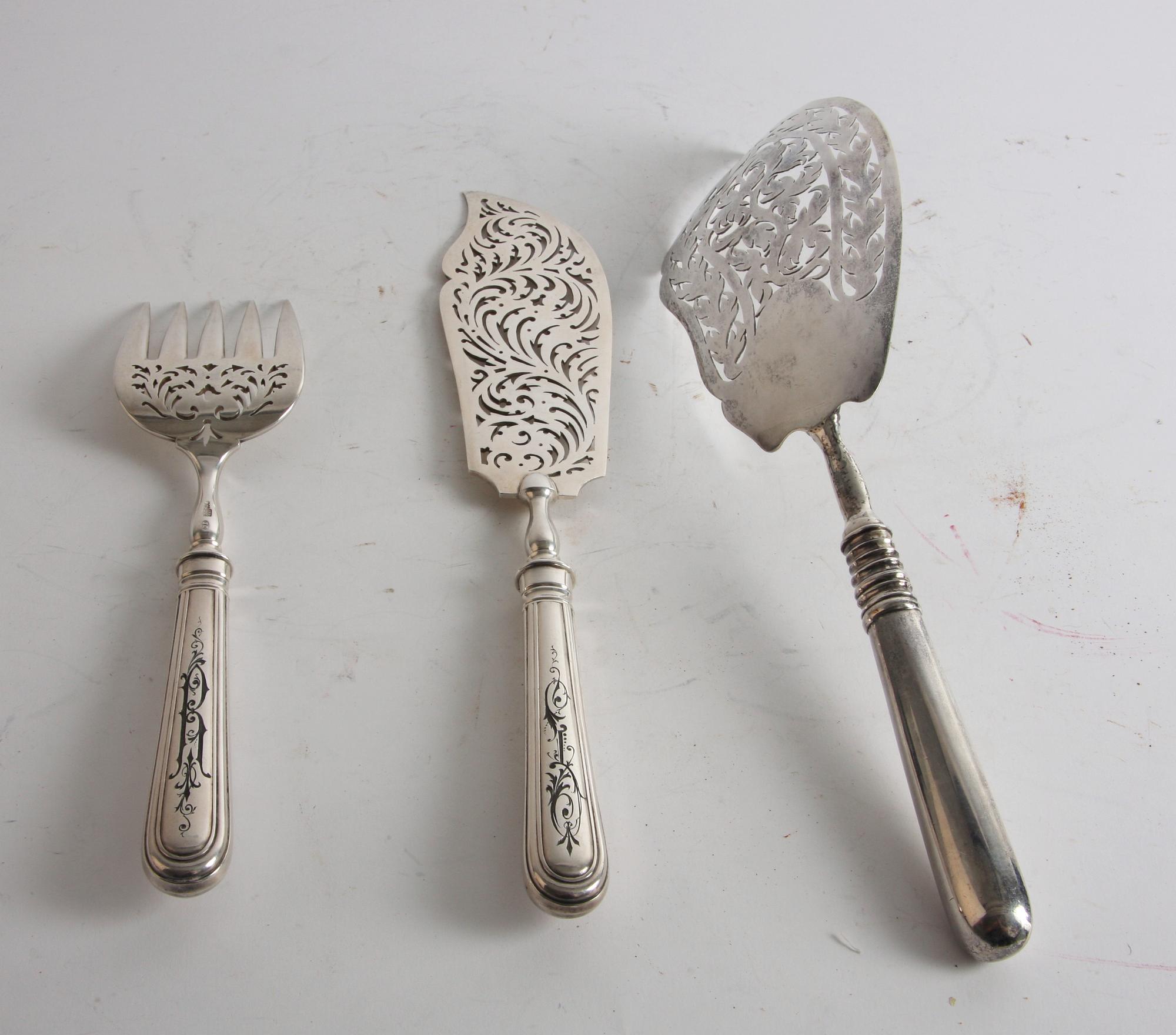 SERVERINGSBESTICK, 2+1, silver, Ryssland.