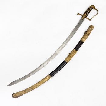 Saber, Swedish, for officer, early 19th century.