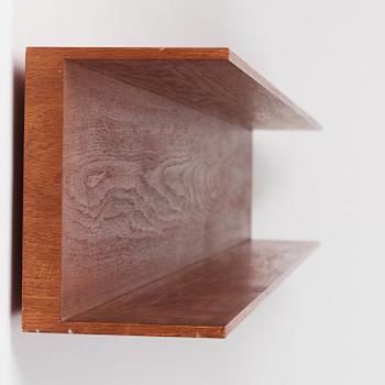 Walter Wirz, a rosewood hanging wall shelf, Wilhelm Renz, Germany, 1960s.