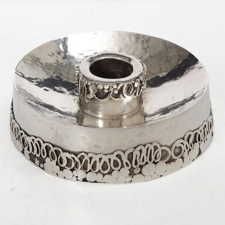Bernd Janusch, A sterling silver candlestick, Rosa Taikon Janusch, Stockholm, 1977.