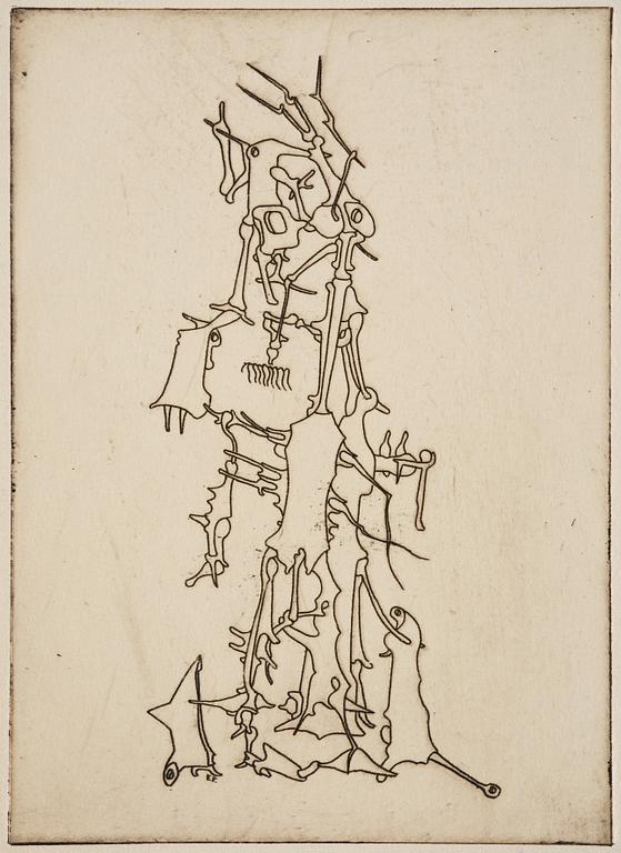 Yves Tanguy, "Composition B, from Le Mythe de la Roche percée".
