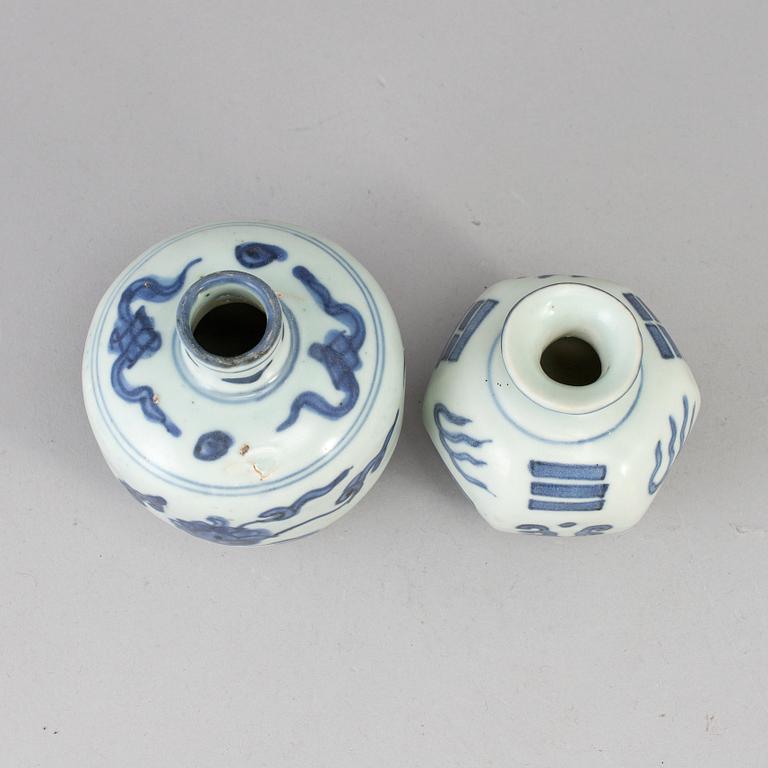 Two blue and white jars, Ming dynasty, (1368-1644).