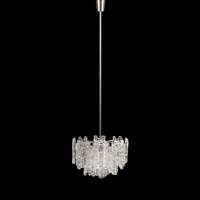 A 1960s "Ice block chandelier" by J.T Design, Kalmar, Austria, 1960s.