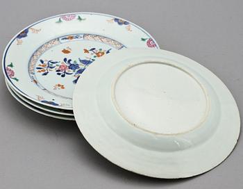 TALLRIKAR, 4 st, porslin, Kina, 1700-tal.