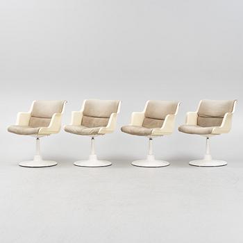 Yrjö Kukkapuro, four swivel chairs, HAIMI, Finland, 1970's.