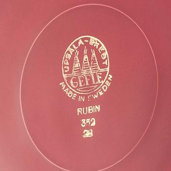 ARTHUR PERCY, 19 pieces of 'Rubin' creamware from Upsala-Ekeby Gefle.