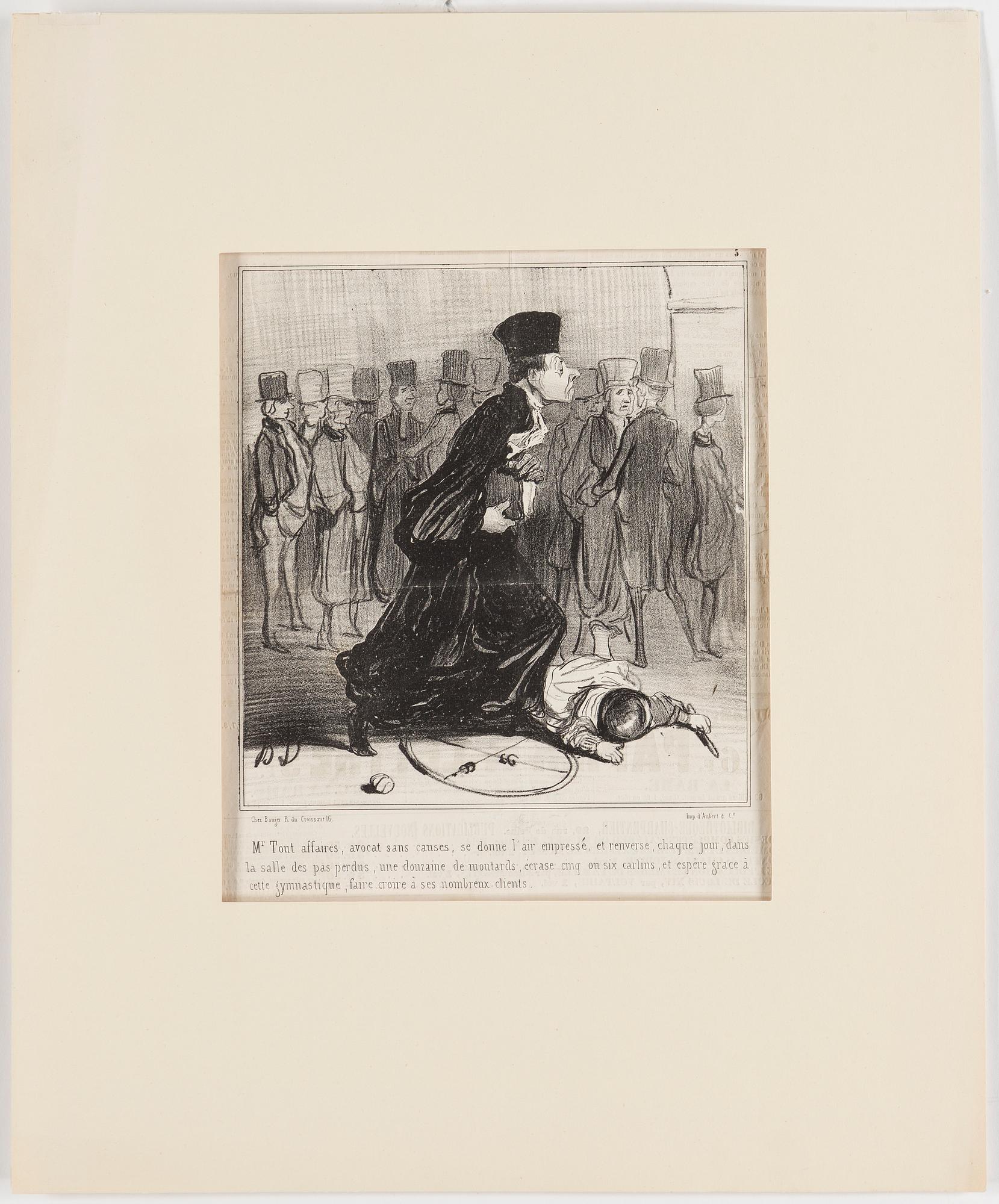 HONORÉ DAUMIER, lithographs, 7, stamped signature.