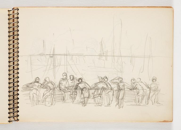 Lotte Laserstein, 4 skissböcker med blyertsteckningar.