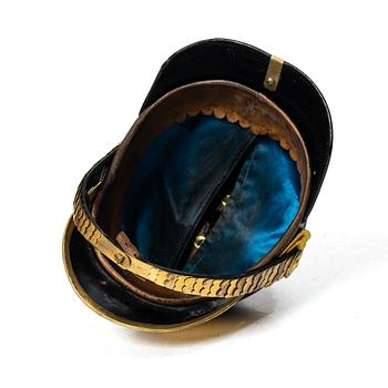 Helmet, Swedish, m/1886 for a dragoon officer, in case.