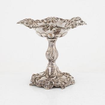 Skål på fot, silver, Frans Holm, Vadstena 1849-1882.