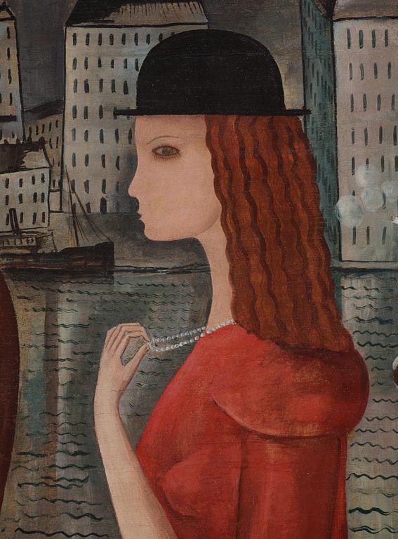 Gösta Nystroem, Three Figures in Hats.