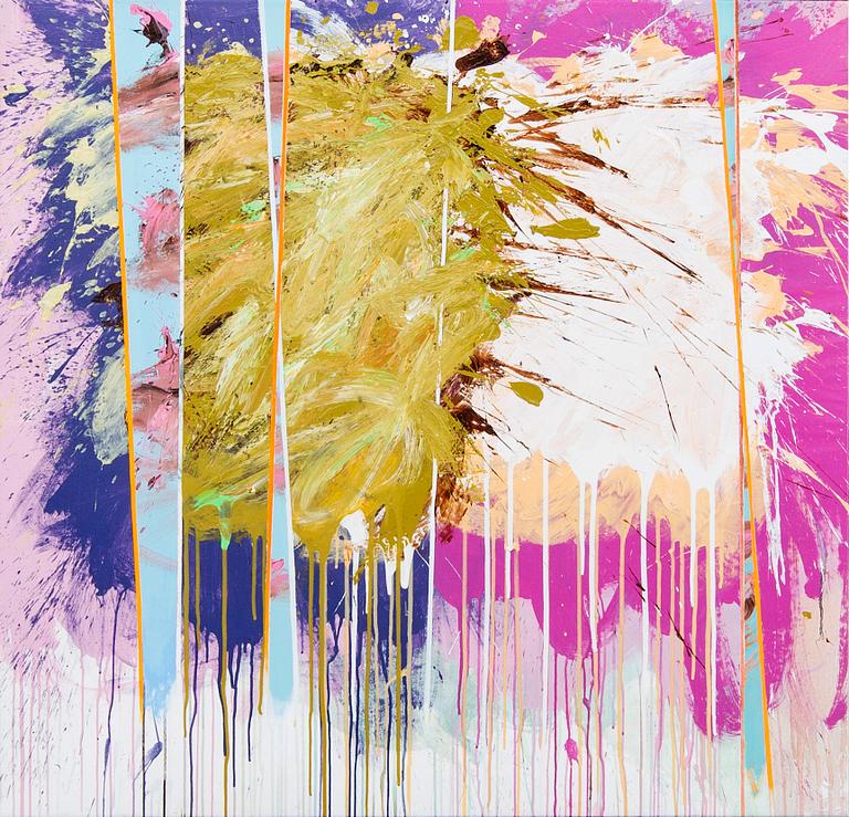 Carlos Puyol, a signed and dated acrylic on canvas.