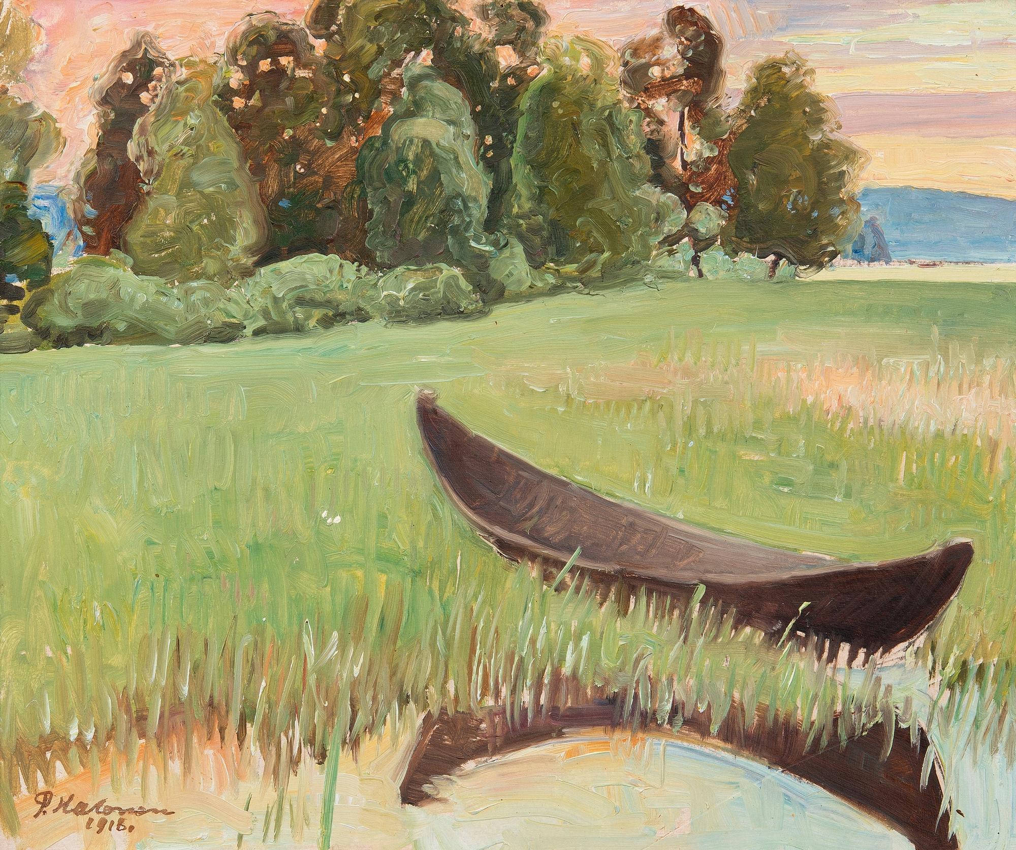 Pekka Halonen, SUMMER EVENING BY THE SHORE.