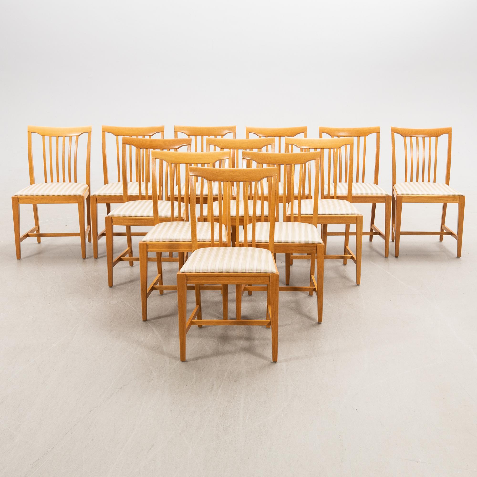 Chairs 12 pcs, later part of the 20th century.