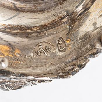 Decorative urn, silver, Ottoman Empire, late 19th century.