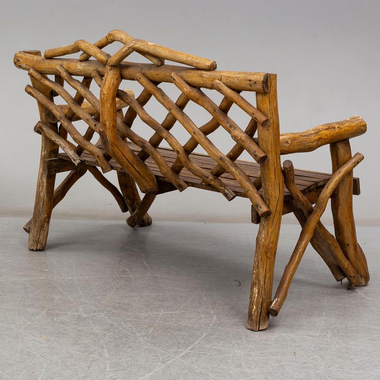 TRÄDSGÅRDMÖBEL, 5 delar, sk grenmöbel, 1900-tal.