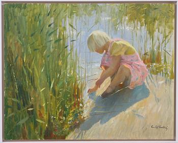 GUSTAF CARLSTRÖM, olja på pannå, sign.