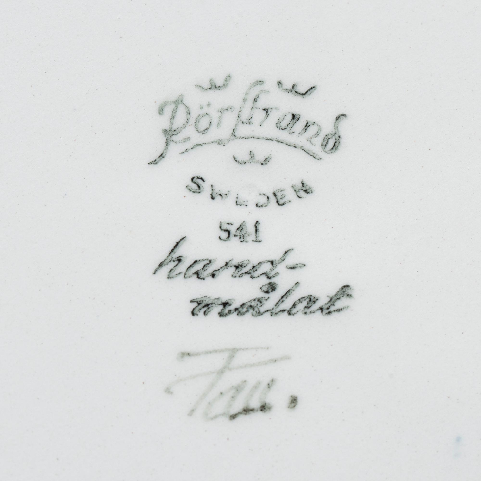 A Rörstrand handpainted plate.