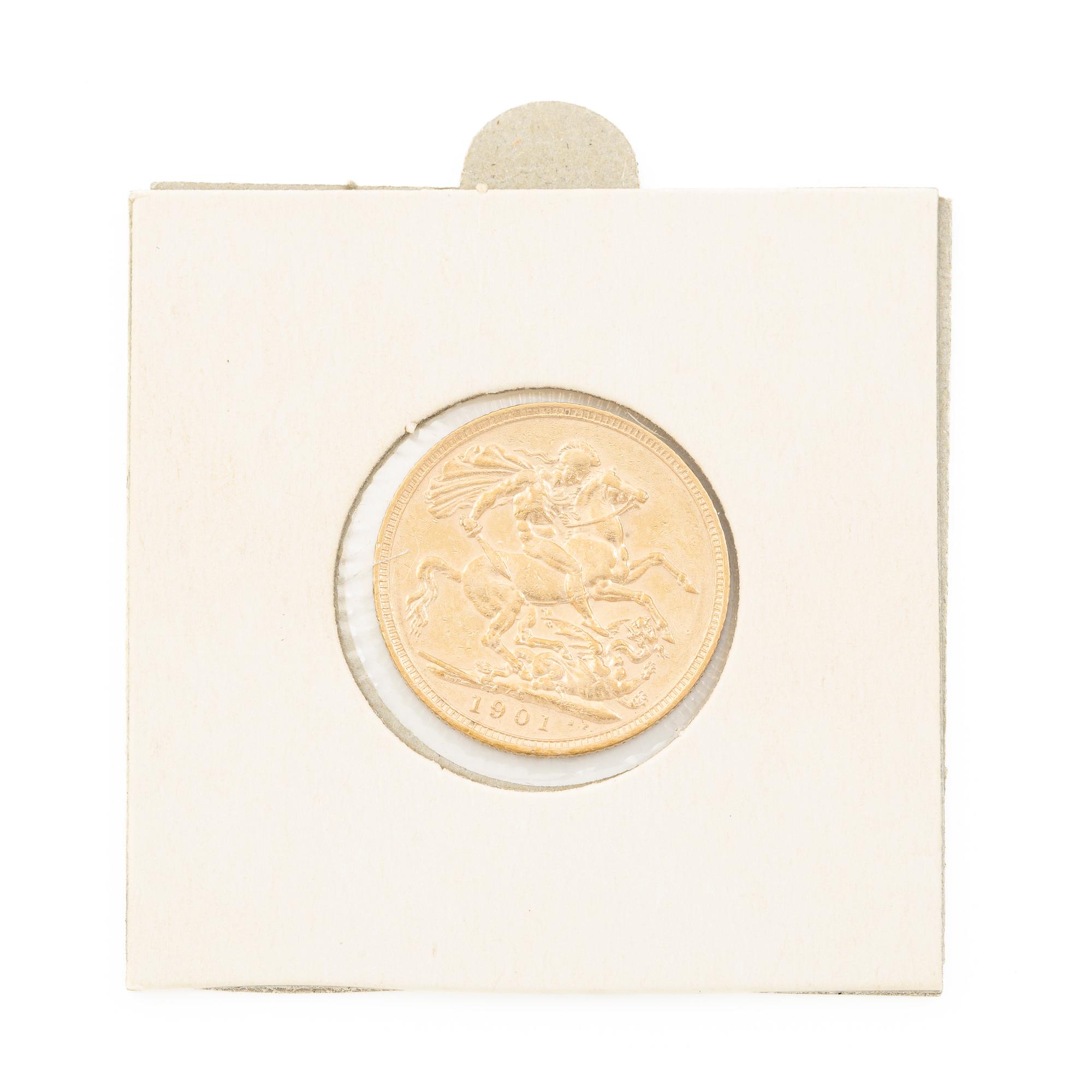 Guldmynt, Storbritannien, Victoria, 1 Sovereign, 1901.
