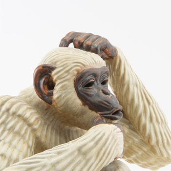 Gunnar Nylund, sculpture  Sitting Monkey.