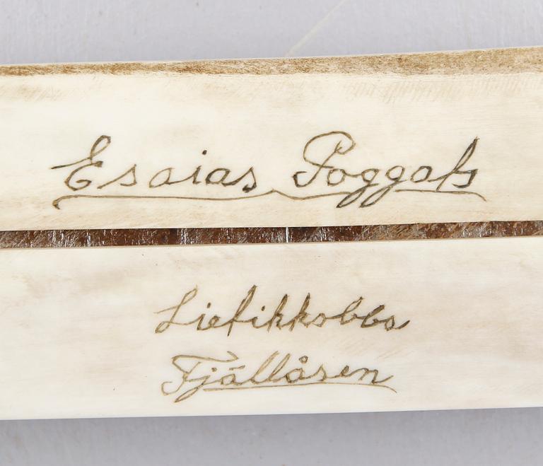 KNIV, signerad Esaias Poggats, Fjällåsen, 1900-tal.
