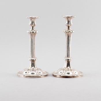 LJUSSTAKAR, 1 par, silver, Österrike-Ungern, 1800-tal. Vikt ca 690 gram.