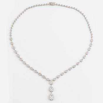 Brilliant-cut diamond necklace, 3,05 ct.