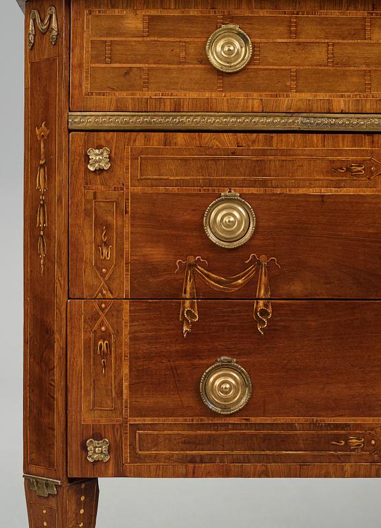 A Gustavian late 18th century commode by N P Stenström (master in Stockholm 1781-1790), not signed.