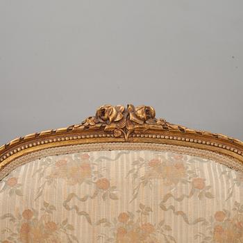 BERGÈRER, ett par, Louis XVI-stil.